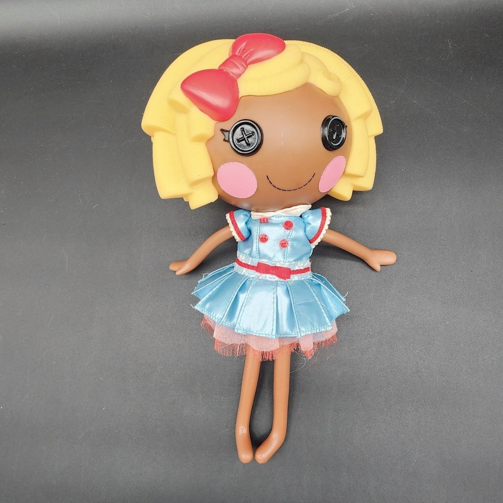 Lalaloopsy 13" Blue Yellow Bea Spells-a-Lot Doll 2009 MGA Button Eyes Kidcore